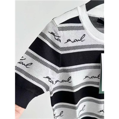 Женский пуловер с короткими рукавами ⚫️Kar*l Lagerfel*d