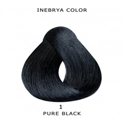 INEBRYA COLOR PROFESSIONAL Краска для волос 1 Pure Black Черный чистый 100мл