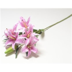 Искусственные цветы, Ветка лилии 5 голов и 1 бутон (1010237)