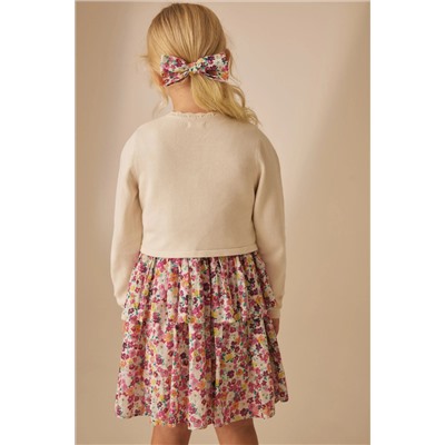 Laura Ashley Cream Two Button Knit Cropped Cardigan