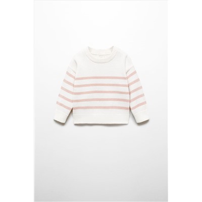 Mango Striped Cotton-Blend Sweater