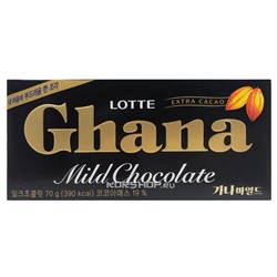 Мягкий шоколад Гана Ghana Lotte, Япония, 70 г Акция