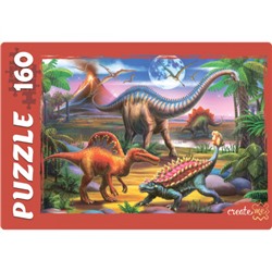 Пазлы 160 элементов 230*330 Рыжий кот CreateMe Мир динозавров №48 П160-6980