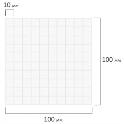 Двусторонние клеевые подушечки 10х10х2 мм, ВСПЕНЕННАЯ ОСНОВА, 300 шт., BRAUBERG, 662785