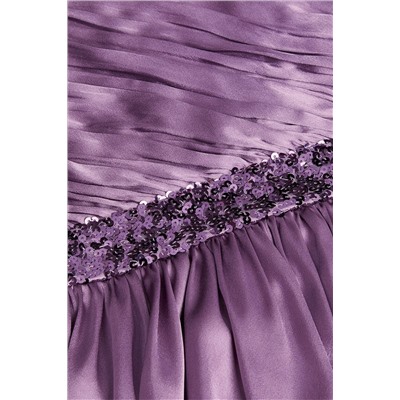 Monsoon Purple Satin Abigail One-Shoulder Dress