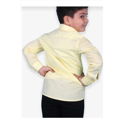 Демонстрационная школьная рубашка из лавсановой ткани с длинными рукавами для мальчиков 23 апреля 29 октября 025LEF0551