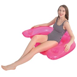 Надувное кресло для плавания Jleisure (128х84х30 см.,  розовый)