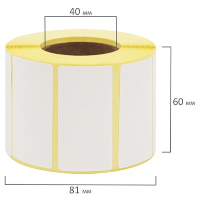 Этикетка ТермоТоп (58х30 мм), 900 этикеток в ролике, светостойкость до 12 месяцев