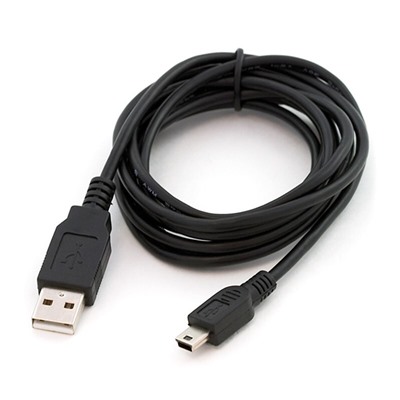 Кабель USB - Mini USB (черный) 1м