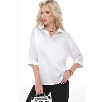 Шёлковая белая блузка