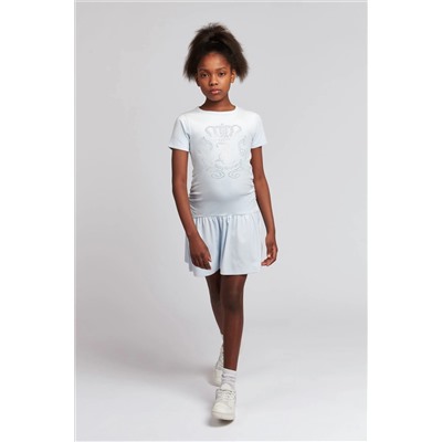 Juicy Couture Girls Blue Diamante Crown Dress