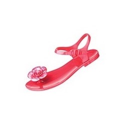Сандалии Jelly Flower (вишнево-красный с шиммером) / Zhoelala Jelly Flower glitter red &*
