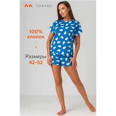 Женская новогодняя пижама с шортами Happyfox