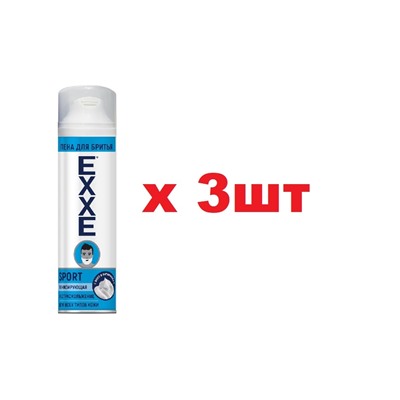 EXXE Пена для бритья 200мл Sport Тонизирующая 3шт