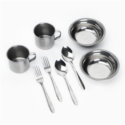 Набор посуды для пикника «Главное в походе», 8 предметов