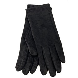Женские перчатки из велюра, цвет черные