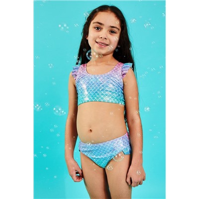 Angels By Accessorize Girls Pink Mermaid Bikini Set