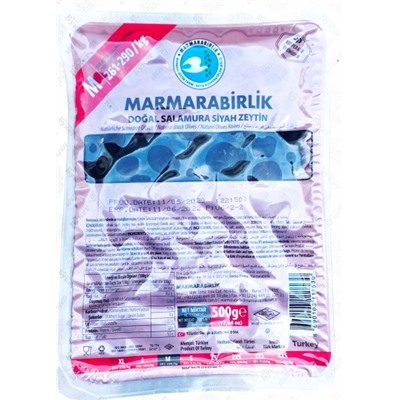 Маслины "Marmarabirlik" 0,5 кг М-261-290 вакуум 1/24 (розовая уп.)