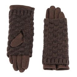 Перчатки Sabellino  шерсть темно-коричневый