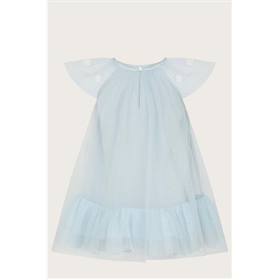 Monsoon Baby Blue Ciara Swing Flutter Dress