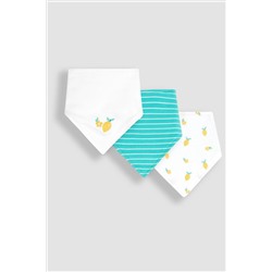 JoJo Maman Bébé 3-Pack Lemon & Daisy Print Dribble Bibs