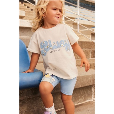 Blue Bluey Short Sleeve T-Shirt and Cycle Short Set (3mths-7yrs)