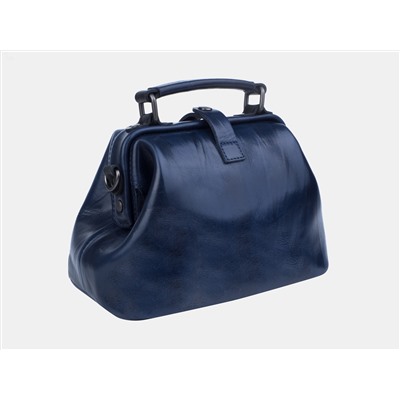Синяя кожаная женская сумка из натуральной кожи «W0013 Blue»