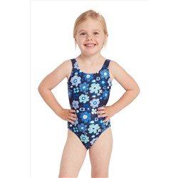 Zoggs Kids Girls Blue Scoopback Swimsuit