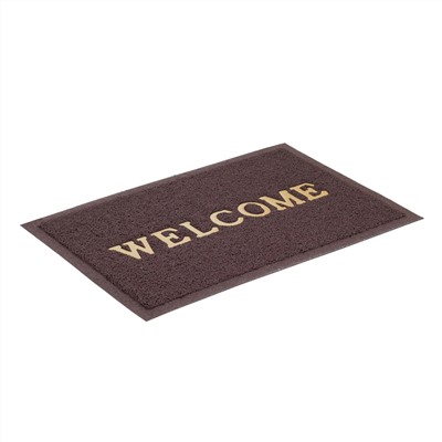 Коврик придверный SunStep Spongy Welcome, 60 x 90 см, коричневый