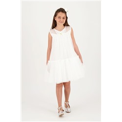 Angels Face Caria Sleeveless Butterfly Snowdrop White Dress