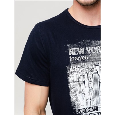 Мужская футболка Нью-Йорк (т.синий)
