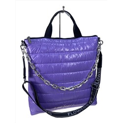 Cтильная женская сумка-шоппер из водооталкивающей ткани, цвет сиреневый