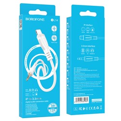 Аудио Адаптер BOROFONE BL14 Lightning - 3.5mm AUX (белый)