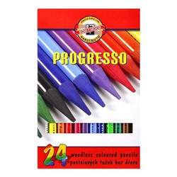 Набор цветных карандашей Progresso "KOH-I-NOOR" 8758 в лаке 24 цвета, L=153 мм, в картонной упаковке
