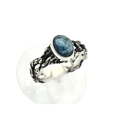 Кольцо С925 синий турмалин (индиголит), размер 18