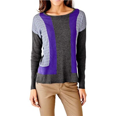 Пуловер, серо-лиловый