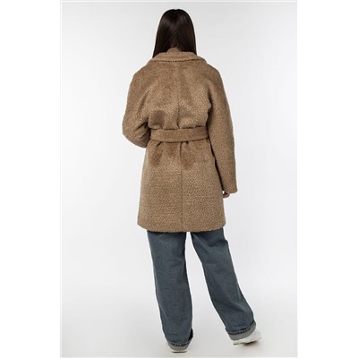 02-3073 Пальто женское утепленное (пояс) Ворса орех