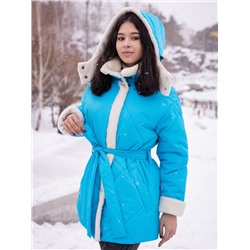 446-24з Куртка для девочки "ВЛАДА", голубая лагуна