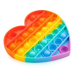 Поп-ит игрушка антистресс "Сердце" 13*9,5 см разноцветная