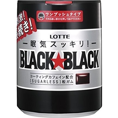 Black Black Gum Bottle Жевательная резинка, Бодрящая свежесть, банка, 140 гр