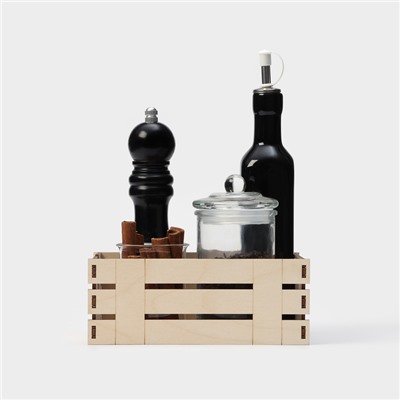 Подставка - органайзер деревянный для хранения Доляна «Рейки», 20×14×7,7 см