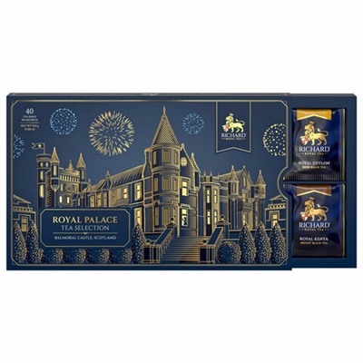 Чай RICHARD "Royal Palace Tea Selection", ассорти 8 вкусов, НАБОР 40 сашетов, 102053