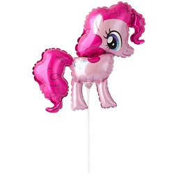 Шар фольгированный 14" «Пони», без палочки, цвет розовый