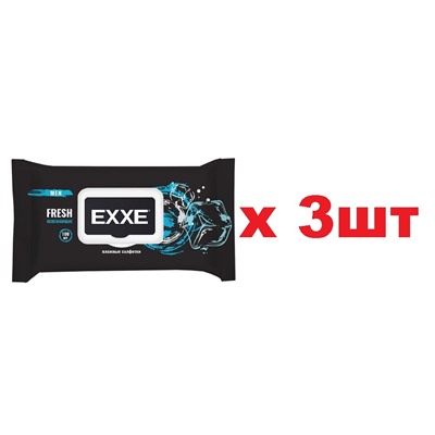 EXXE MEN Влажные салфетки Тонизирующие 100 штук 3шт