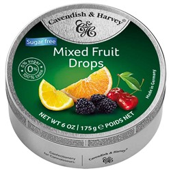 Cavendish & Harvey Mixed Fruit Drops sugarfree 175g