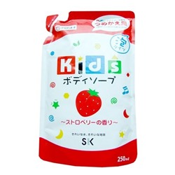 SK Kids Детское пенное мыло для тела с ароматом клубники 250мл (мягкая экономичная упаковка)