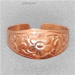 Медное кольцо Перун-цветок МК002-2