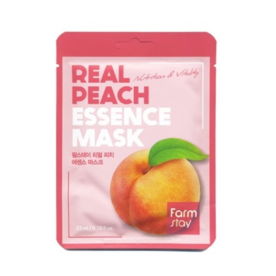 FarmStay Real Peach Essence Mask Маска для лица тканевая с экстрактом персика 23мл