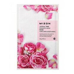 MIZON Joyful Time Essence Mask Rose Тканевая маска для лица с экстрактом лепестков розы 23г