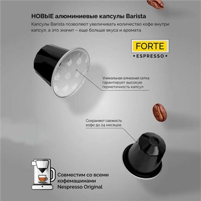 Кофе в капсулах FIELD "Forte Espresso", для кофемашин Nespresso, 20 порций, НИДЕРЛАНДЫ, C10100104019